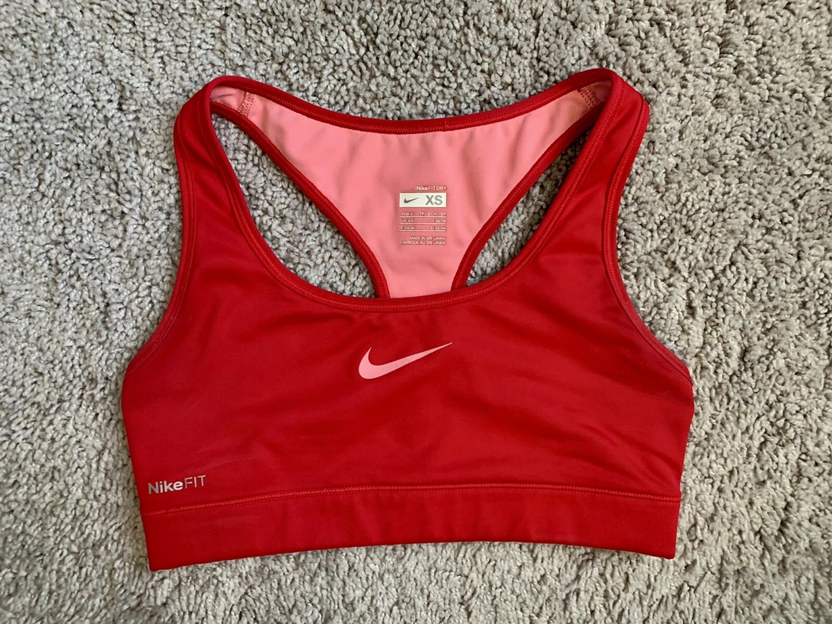 Nike Pro Sports Bra Victory Compression Dri-FIT Medium-Impact Pink XS