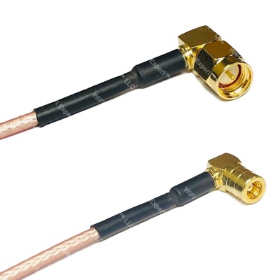 RG316 SMA MALE ANGLE to SMB FEMALE ANGLE RF Cable Rapid-SHIP LOT
