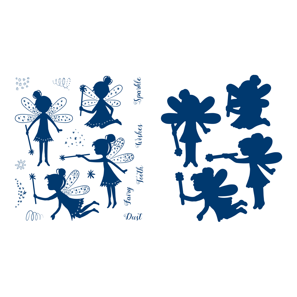 Tattered Lace ELLETTE Fairy Die & Unmounted Stamp Set 437553 - 4 Dies 16 Stamps