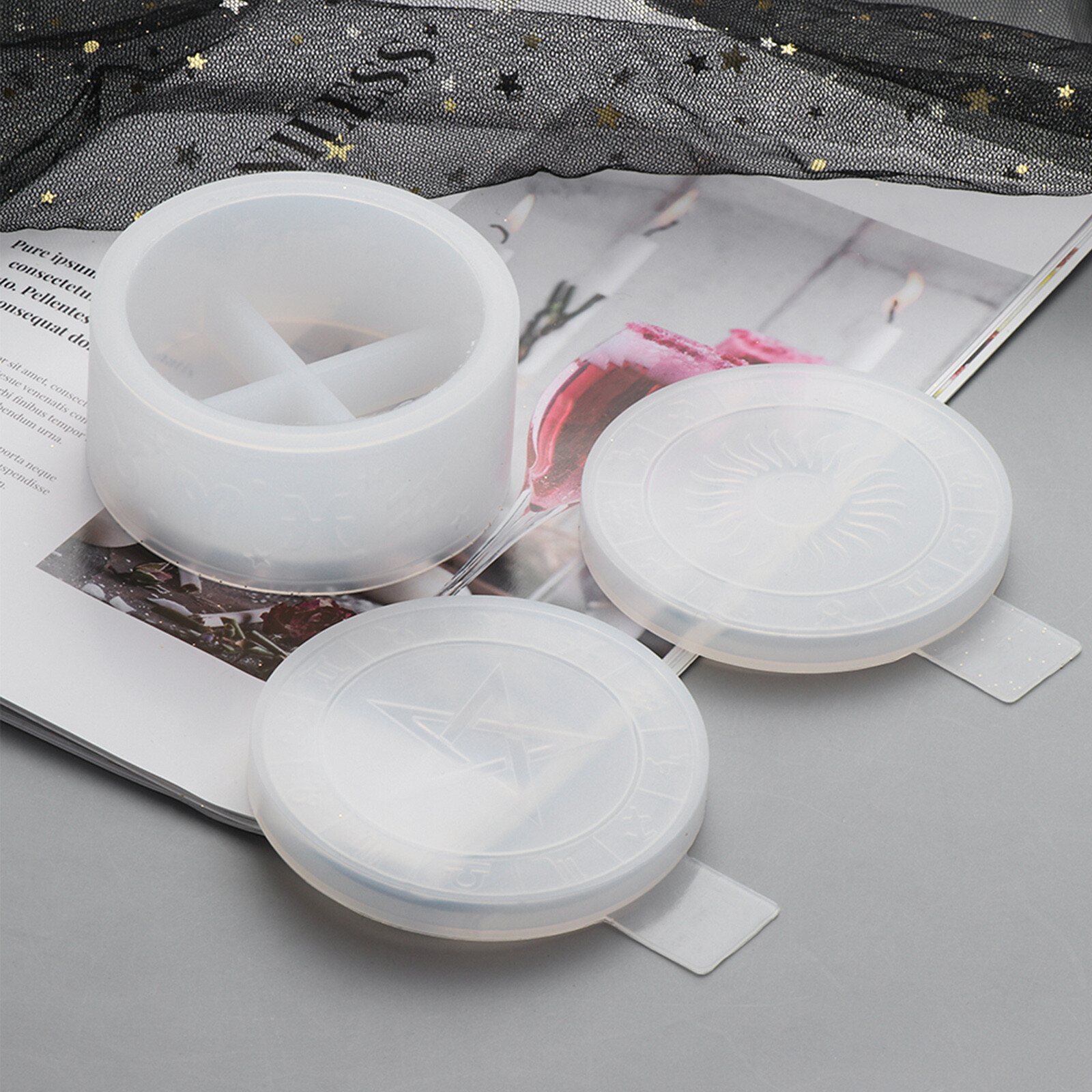 Silicone Mold Constellation Storage Box Jewelry DIY Epoxy Resin Casting