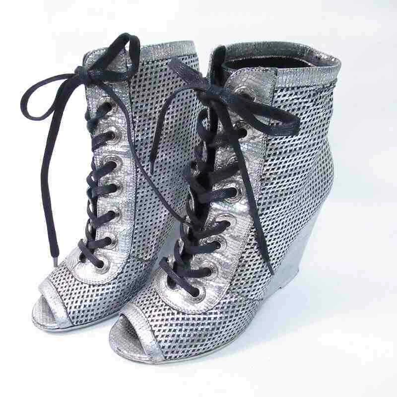 Chanel open hotsell ankle boots