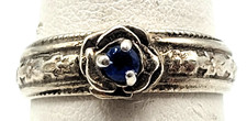 Sterling Blue Spinel Ring Size 7