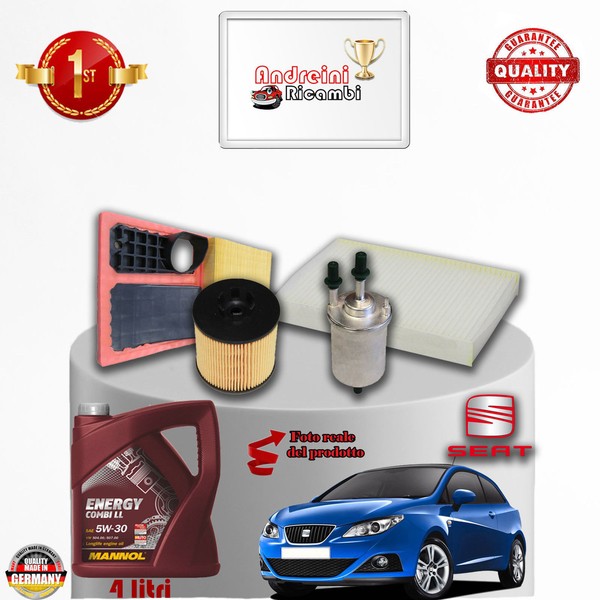 Inspektionskit Filter + ÖL Seat Ibiza V 1.6 16V 77KW 105CV Von 2014->-image