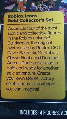 Roblox Icons Gold Collectors Dominus Aureus Dude Figure With Sword Toy