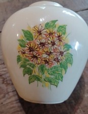 Vintage McCoy Brush 4.5"h Cream Vase Flowers Drip Glaze #711 Made in USA