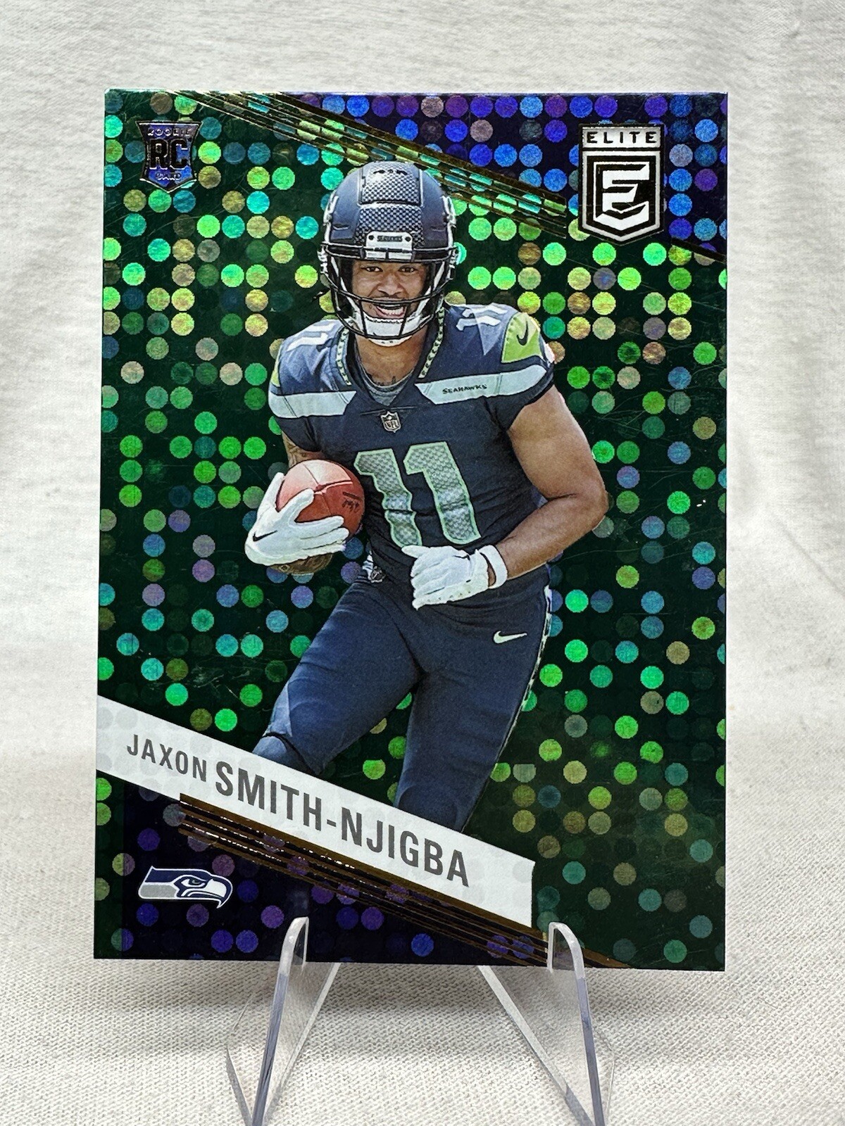 2023 Donruss Elite Green Disco Rookie #151 Jaxon Smith-Njigba Seattle Seahawks