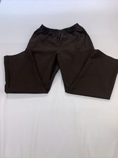 Alfred Dunner Womens Size 12 Brown Elastic Waist Pull On Pants