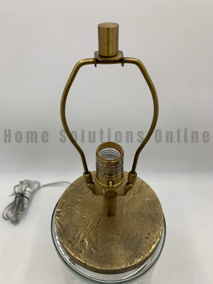 Pottery Barn Dalton Recycled Glass Table Lamp Forged Brass Small 20" H #X706 - Image 4 of 4
