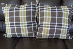 pier one plaid pillows