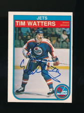 1982 0-Pee-Chee #395  Tim Watters signed auto autograph blue sharpie