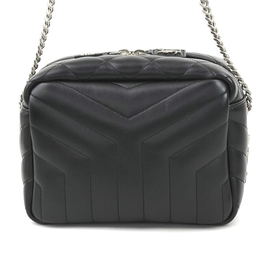 Auth SAINT LAURENT Crossbody Shoulder Bag Black Leather Auth SAINT LAURENT Crossbody Shoulder Bag Black Leather