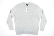 ALFANI RIBBED DIAMOND TEXTURE LIGHT GRAY 2XL PULLOVER SWEATER MENS NWT NEW