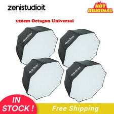 US 4Pcs GODOX 47" 120cm Octagon Umbrella Softbox Set For Studio Flash Speedlite
