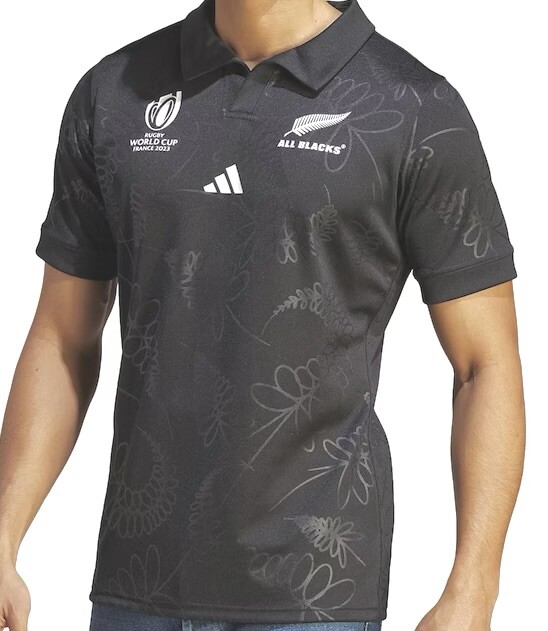 New Zealand All Blacks 2023 Rugby World Cup Jersey - S to New Zealand All Blacks 2023 Rugby World Cup Jersey - S to