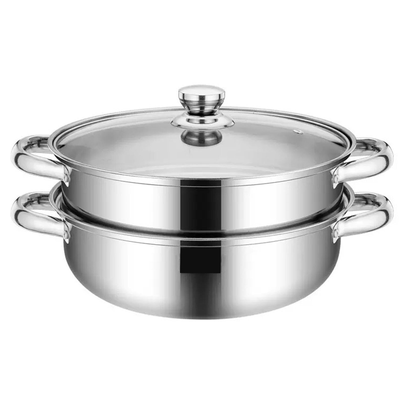 Steamer Pot for Cooking 4 Quart Steamer Pot 2-tier Multipurpose 18/8 Stainles...