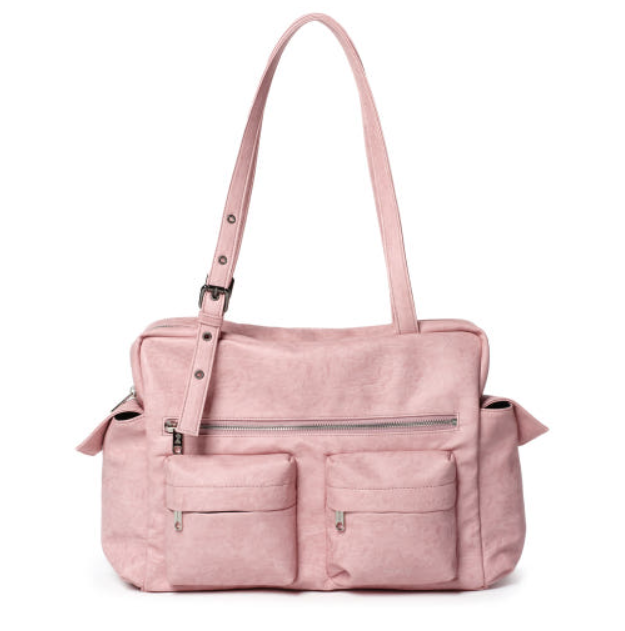 【SAMO ONDOH】pocket shopper bag (L) SAMO ONDOH Pocket Utility Bag L - pink Shoulder Bag