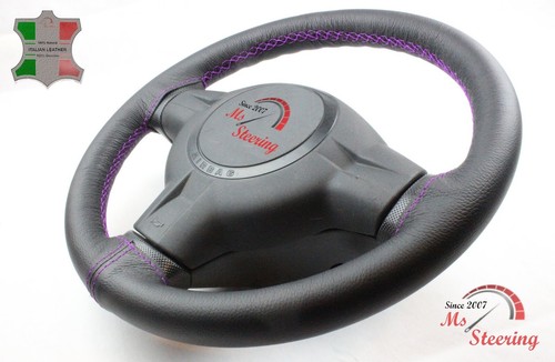 CUBIERTA DE VOLANTE DE CUERO NEGRO PARA GEO METRO 89-94, PÚRPURA 2 PUNTOS - Imagen 8 de 12