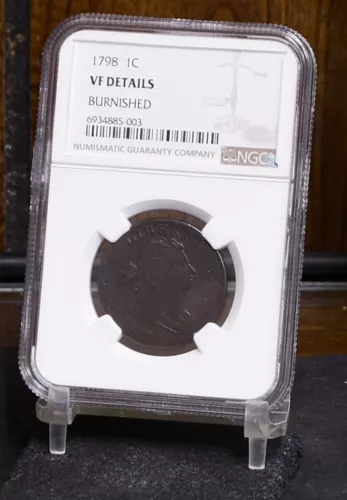1798 Large Cent - NGC VF Detail Burnished (#58371-L)