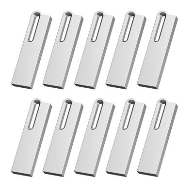 Großhandel 5/10/100 Stück 8GB 16GB 32GB 64GB USB 2.0 Metal Mini Speichermedien 
