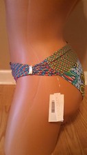 NWT Trina Turk Bikini Swim Bottoms Size 4 Gold Hardware Multi-Colors 76