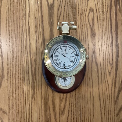 Horloge De Bureau Marine Antique - Laiton, Style Victorien - Fabriqué En Inde
