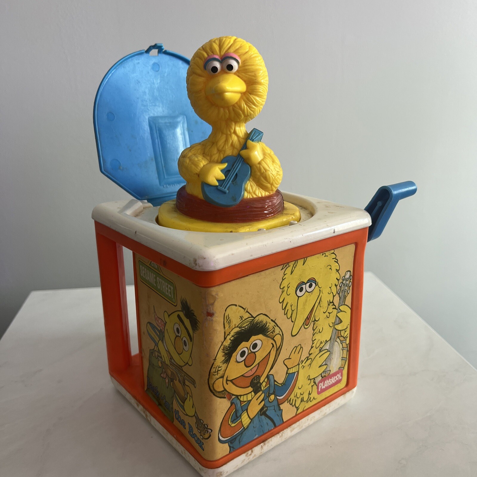 Big Bird Jack In The Box Sesame Street Toy vtg 1985 Hasbro Playskool eBay