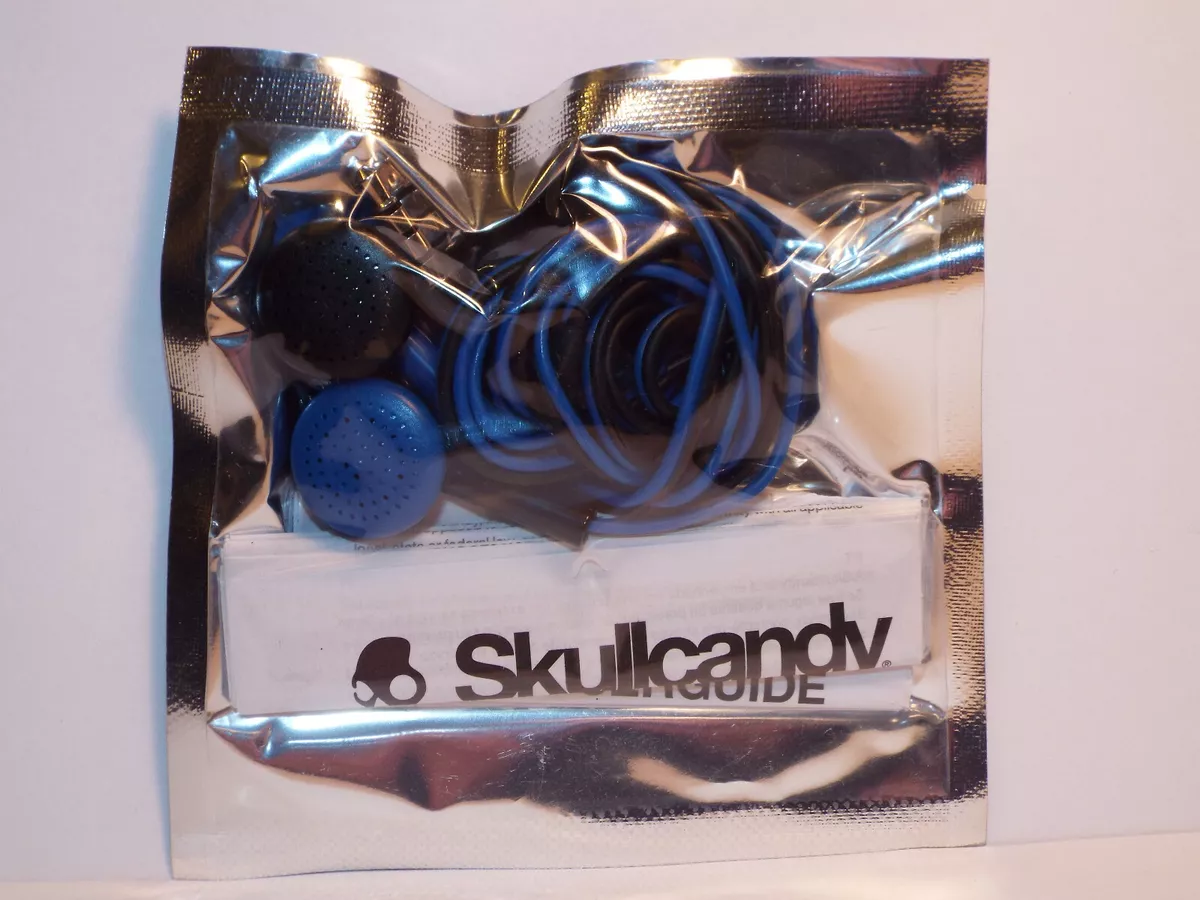 Skullcandy 2XL Offset Earbuds Black Blue with Inline Mic model X20FHQ 846