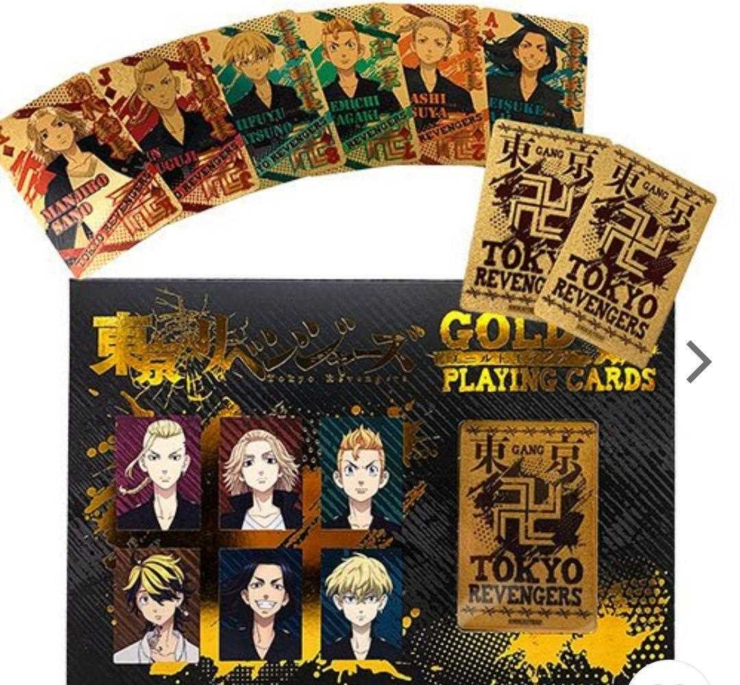 Tokyo Revengers Gold Playing Cards 88mm Sega Prize Japan New