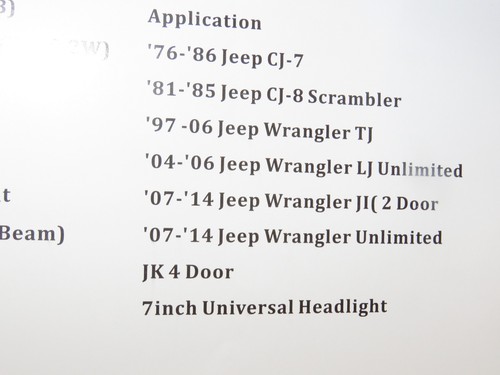 Jeep Wrangler TURBO SII 7" Round Black LED Headlights Kit Model D0840L *NEW* - Picture 9 of 11