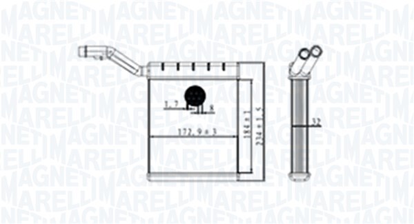 MAGNETI MARELLI 350218480000 Heat Exchanger, interior heating for FORD