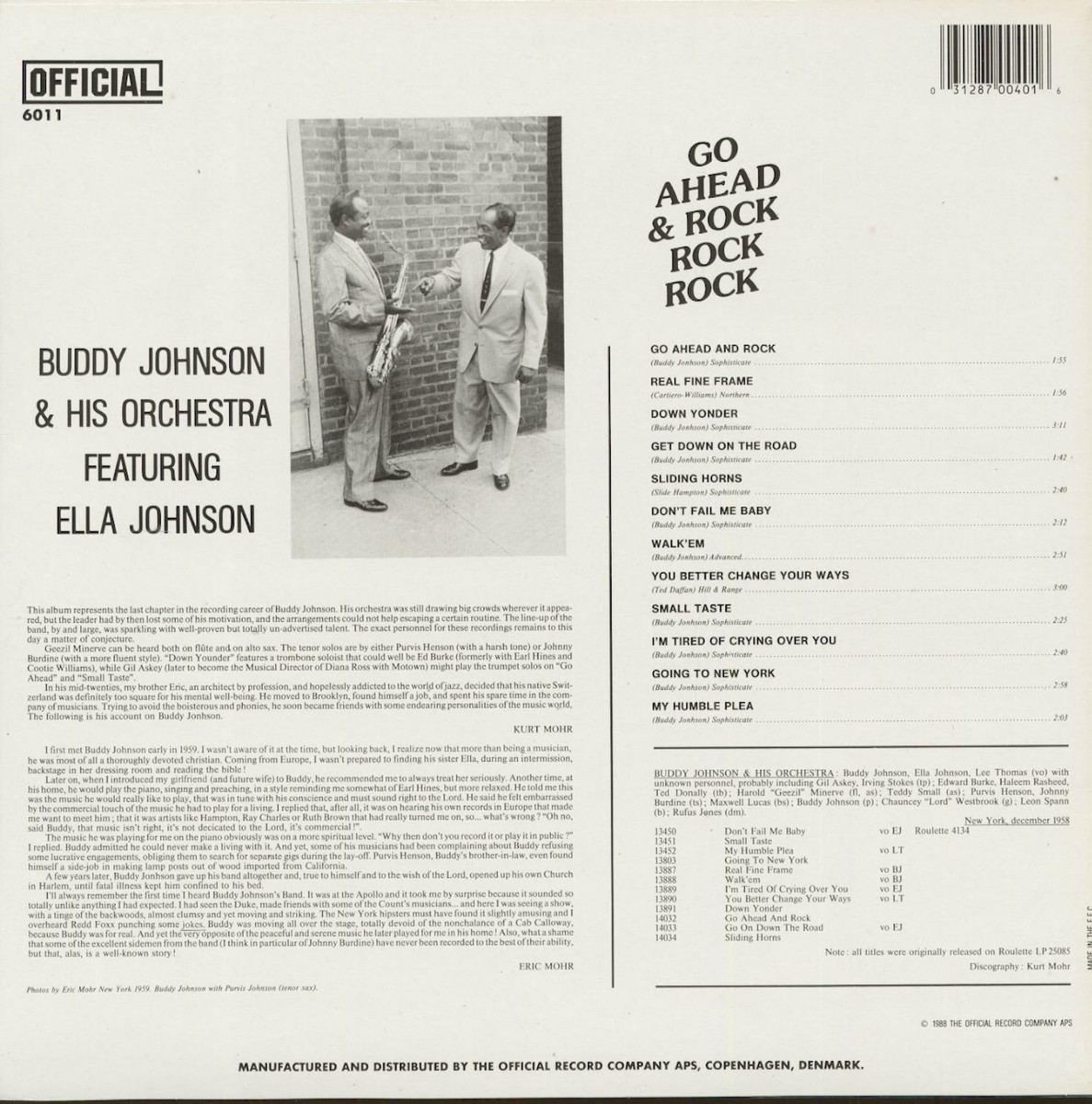 Buddy Johnson - Go Ahead And Rock, Rock, Rock (LP) - Vinyl Rhythm
