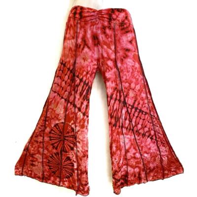 Sacred Threads Hippie Boho Festival Tie Dye Stretch Palazzo Harem Pants 222178