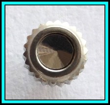 ORIGINAL OMEGA Crown PUSH TYPE Quartz 3.70mm Stainless Steel - NEW OLD STOCK