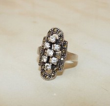 MARSAAZIT UND STERLINGSILBER VINTAGE RING 