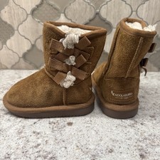 Koolaburra by Ugg Victoria Short Boot Chestnut Tan Size 6 TODDLER Children Shoes