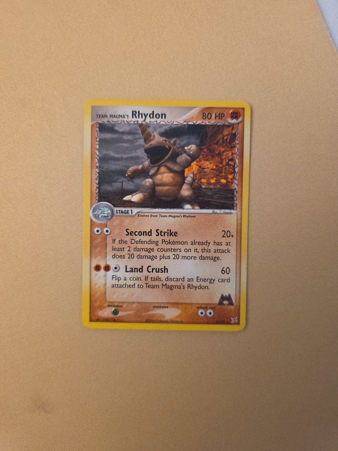 Pokemon Team Magma's Rhydon 22/95 Team Magma vs Team Aqua Rare