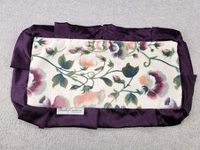 Minky Couture Ultra Plush Mini Baby Security Blanket Purple Satin Trim 20  x12  