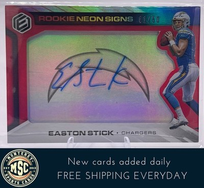 Easton Stick 2019 Panini Elements Rookie Neon Signs Red #RNS-ES /50 Chargers