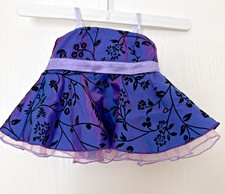 Build A Bear BABW Fancy Purple Dress Embroiderd Purple Lining Iridescent