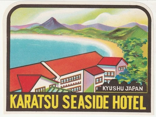 Japan - Karatsu Seaside Hotel luggage label(M).