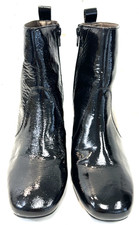 White Stuff, Black, Patent, Mid Heel, Boot, Women's UK6