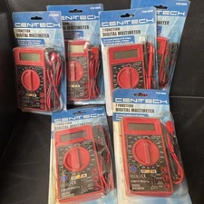 Lot of 6 CEN-TECH 7-Function Digital Multimeters – Item 69096 – Brand New Sealed