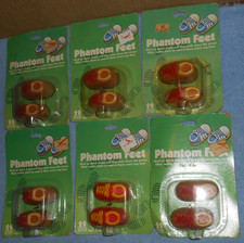 Lot of 6 Vintage 1980 TOMY Phantom Feet - Wind-Up Toys