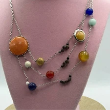 ThinkGeek Solar Orbit Galaxy Necklace Space Lover Astronomy Rare