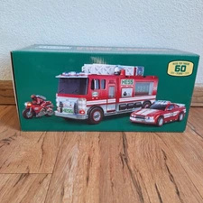 2024 Hess Fire Truck, Car & Motorcycle 60th Anniversary NEW IN BOX.