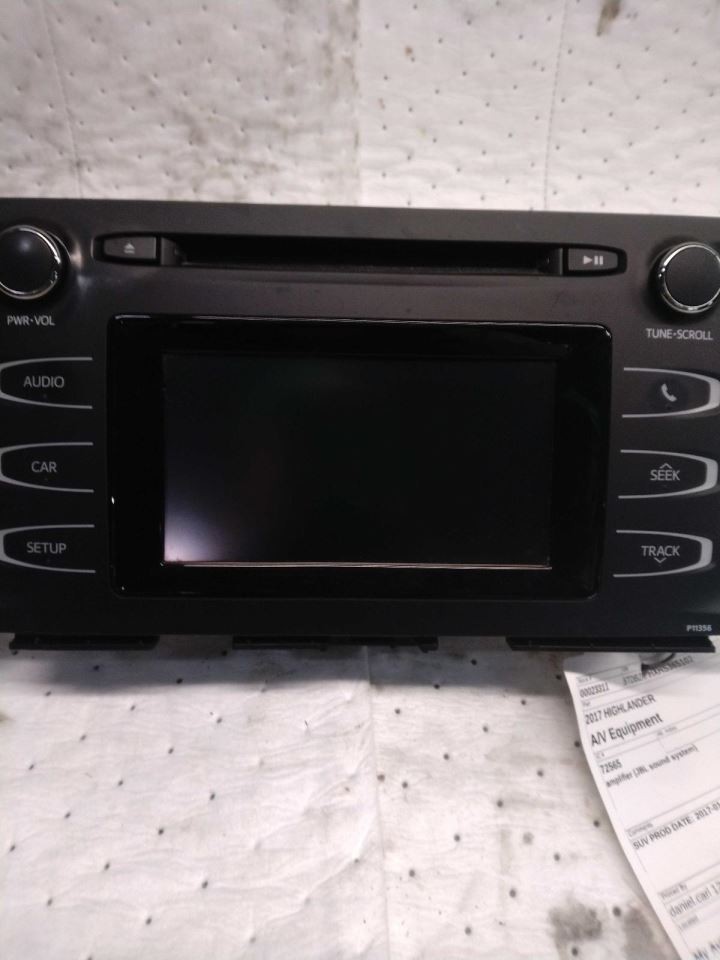 2018 Toyota Highlander Radio CD Player Bluetooth Touch Screen