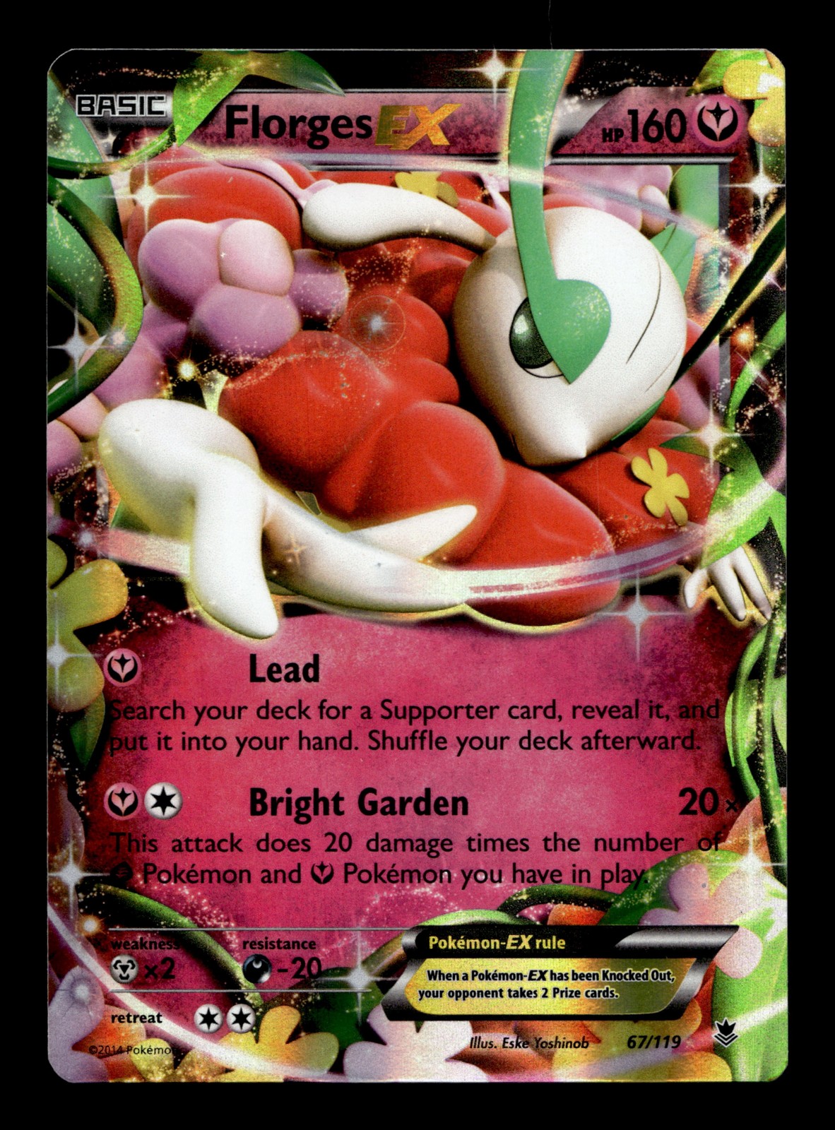 Florges EX 67/119 XY - Phantom Forces Holofoil Ultra Rare Pokemon TCG
