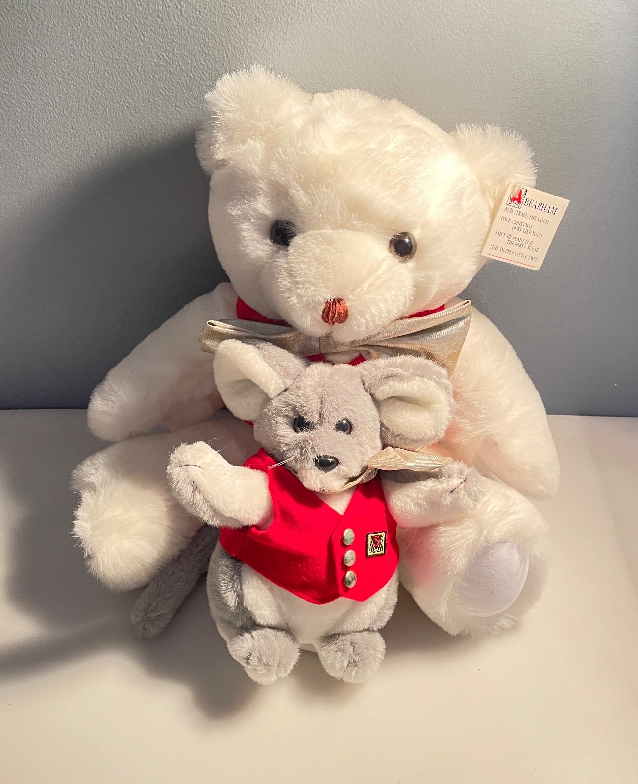 Abearham Abraham and Straus Mouse Plush Stuffed Animals - Vintage Unused   SALE!