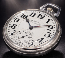 Illinois 60 Hour Bunn Special 23 Jewel Type III Variant 38D RARE Pocket Watch