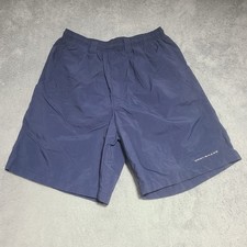 Columbia PFG Swim Shorts Trunks Mens Small Navy Blue Elastic Waist Lined